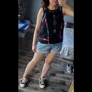 Nicole by Nicole Miller Beaded Sleeveless Blouse